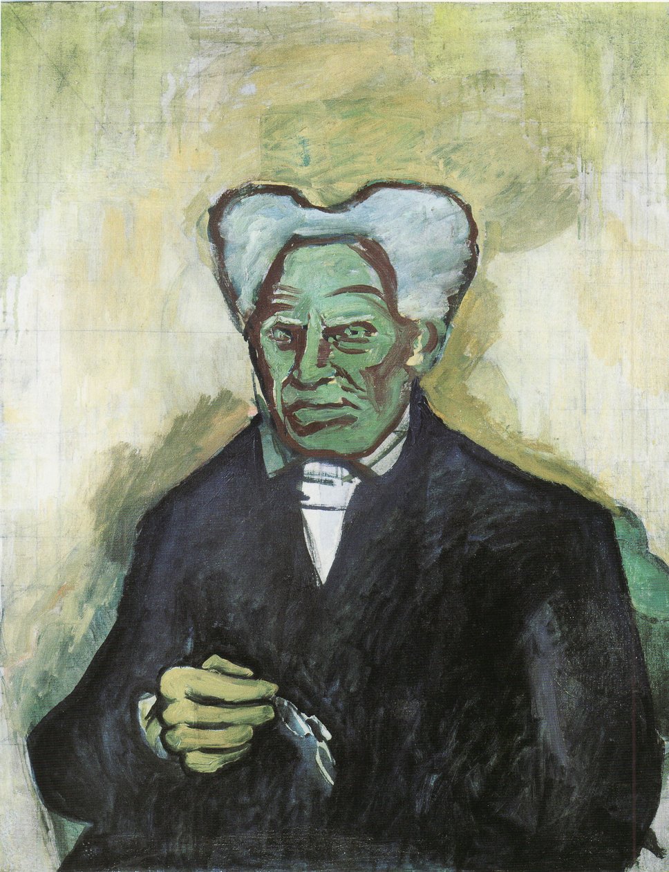 Portret Artura Schopenhauera, 1908 autorstwa Bohumil Kubišta