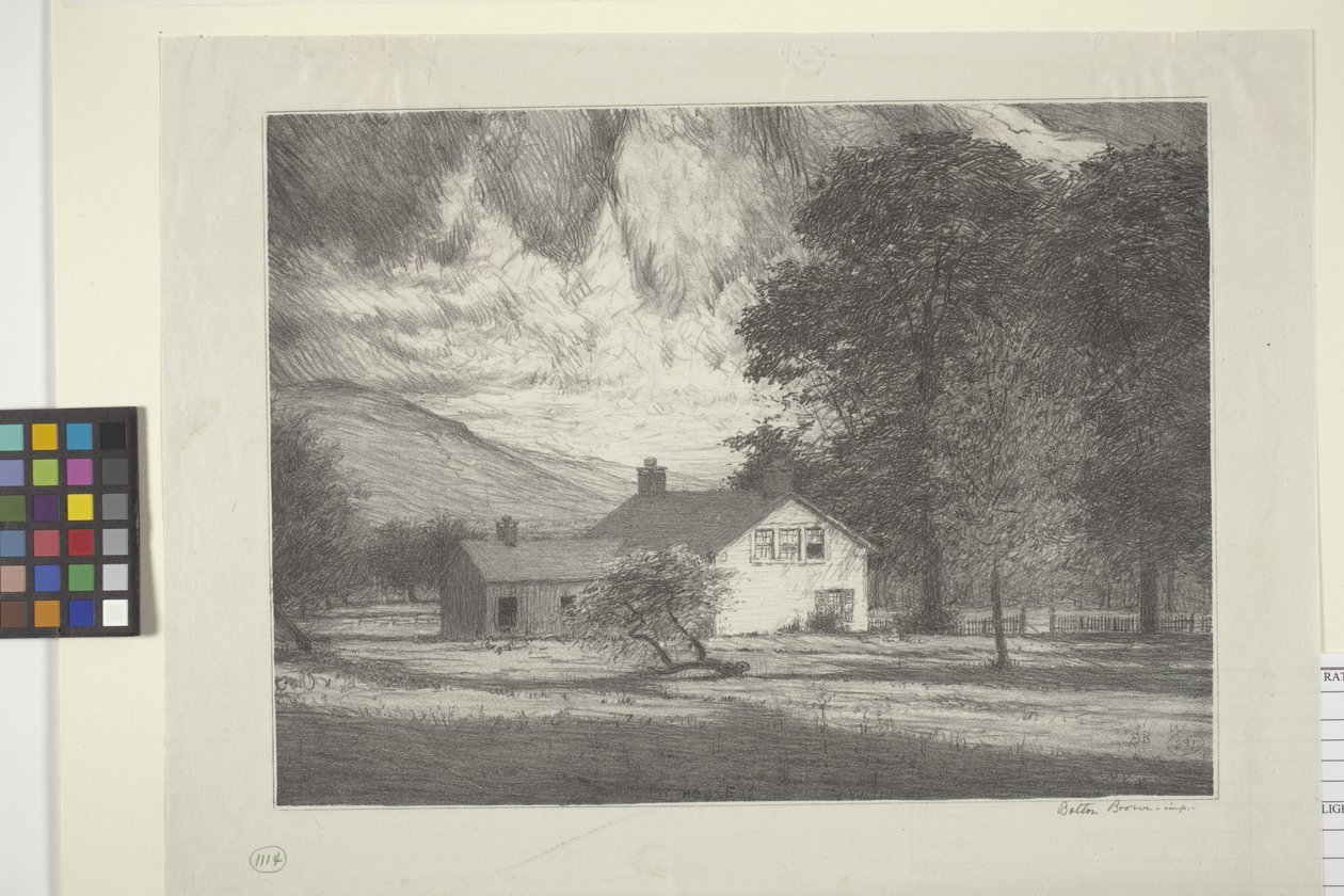 Mój dom (atrament na papierze) autorstwa Bolton Coit Brown
