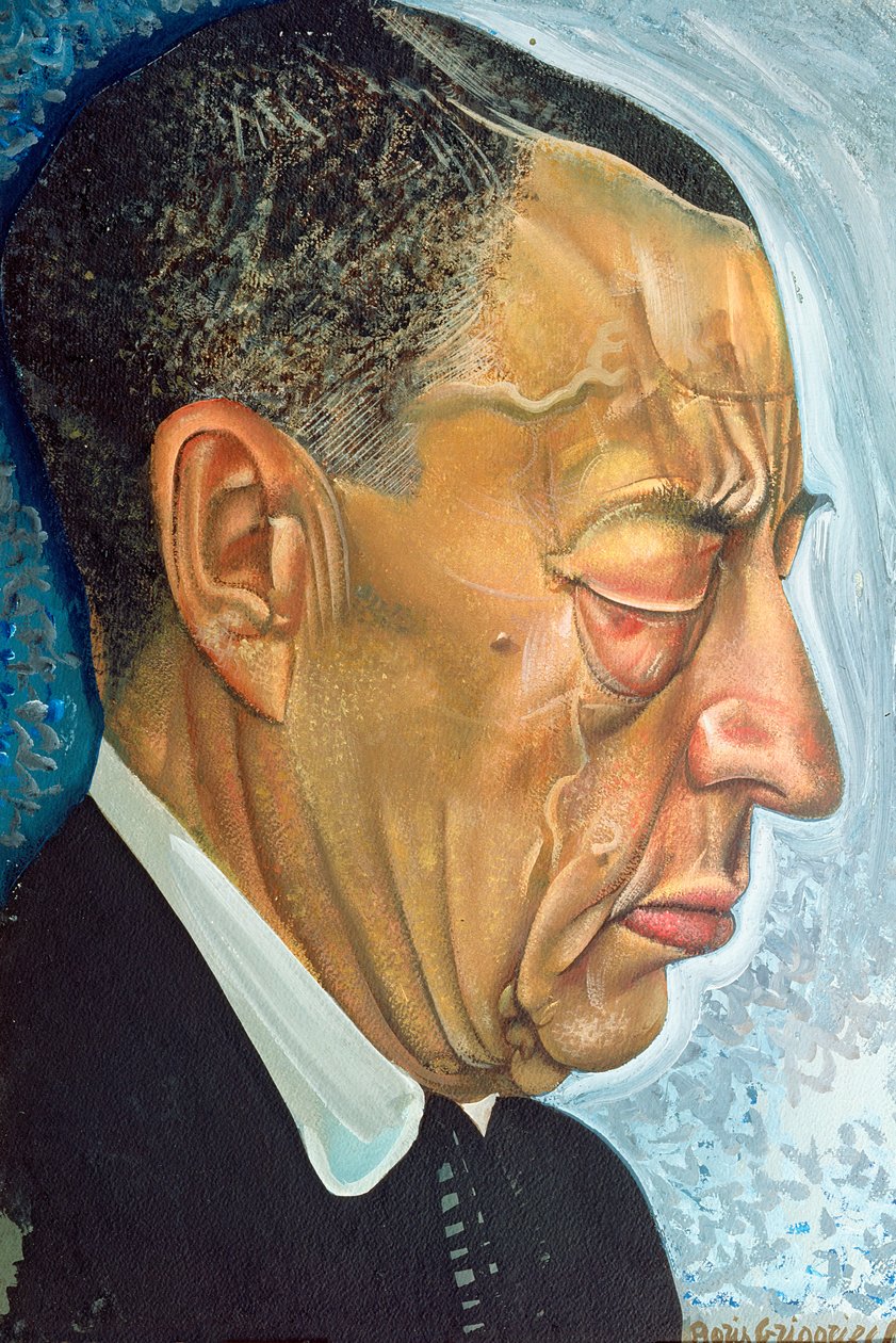 Portret Siergieja Rachmaninowa (1873-1943) 1930 (tempera na tekturze) autorstwa Boris Dmitrievich Grigoriev