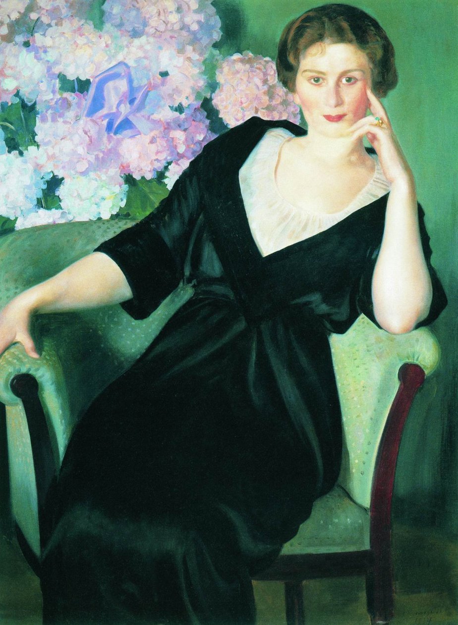 .. nPortret Renee Notgaft autorstwa Boris Mikhailovich Kustodiev