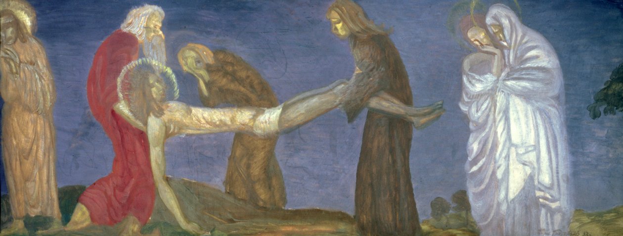 Złożenie do grobu, 1913 autorstwa Boris Dmitrievich Grigoriev