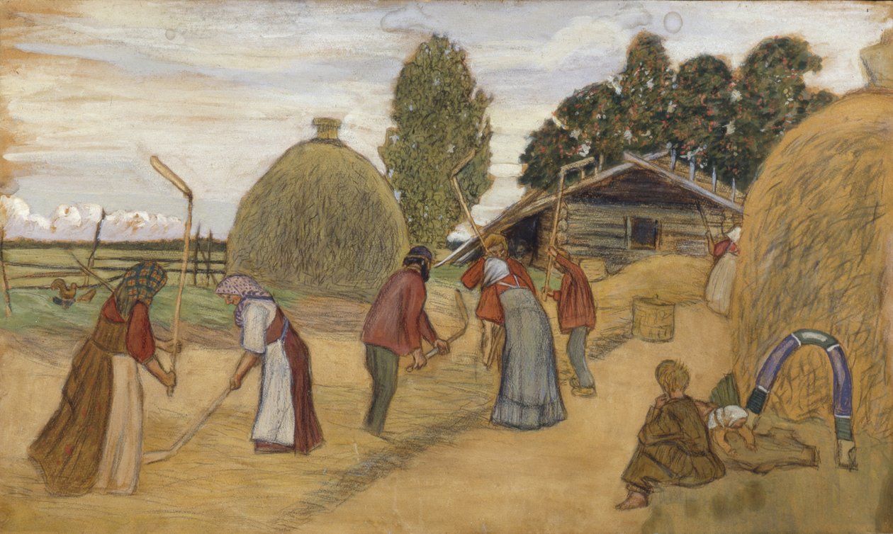 klepisko, 1918 autorstwa Boris Mikhailovich Kustodiev