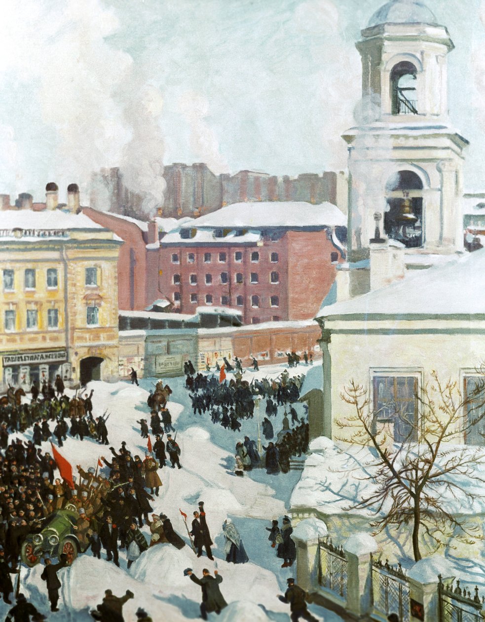 27 lutego 1917, 1917. autorstwa Boris Mikhailovich Kustodiev