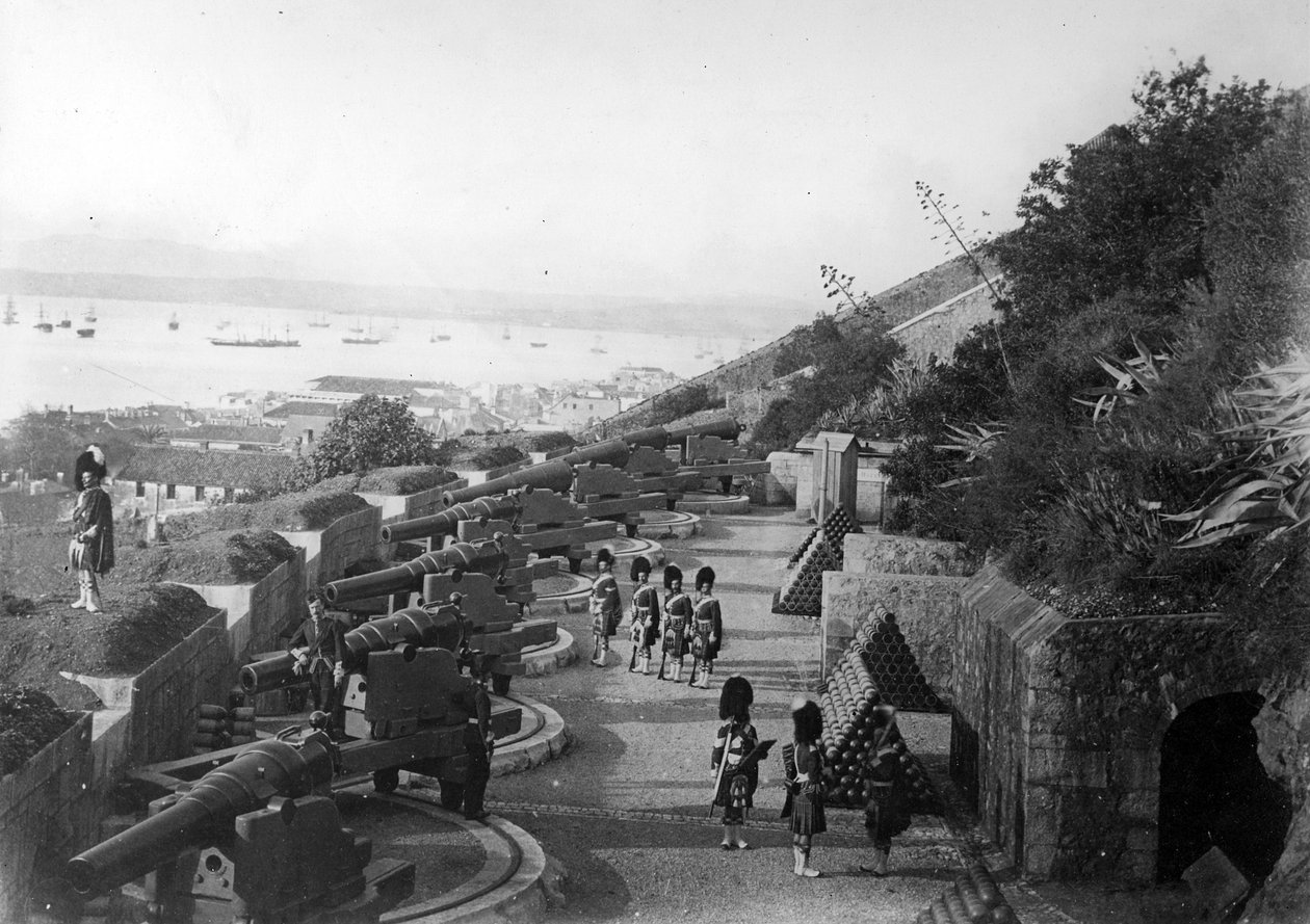 Bateria Gardiners, Gibraltar, ok. 1868 r. autorstwa British Photographer