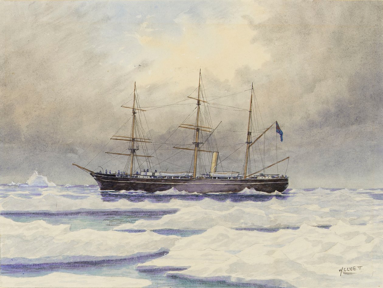 HMS "Discovery" w Arktyce autorstwa British School