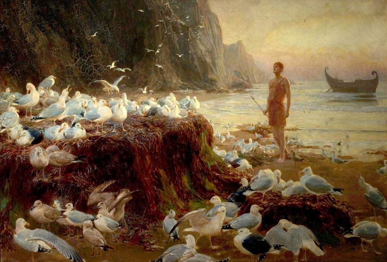 Wędrowiec Starego Świata, 1887 autorstwa Briton Riviere