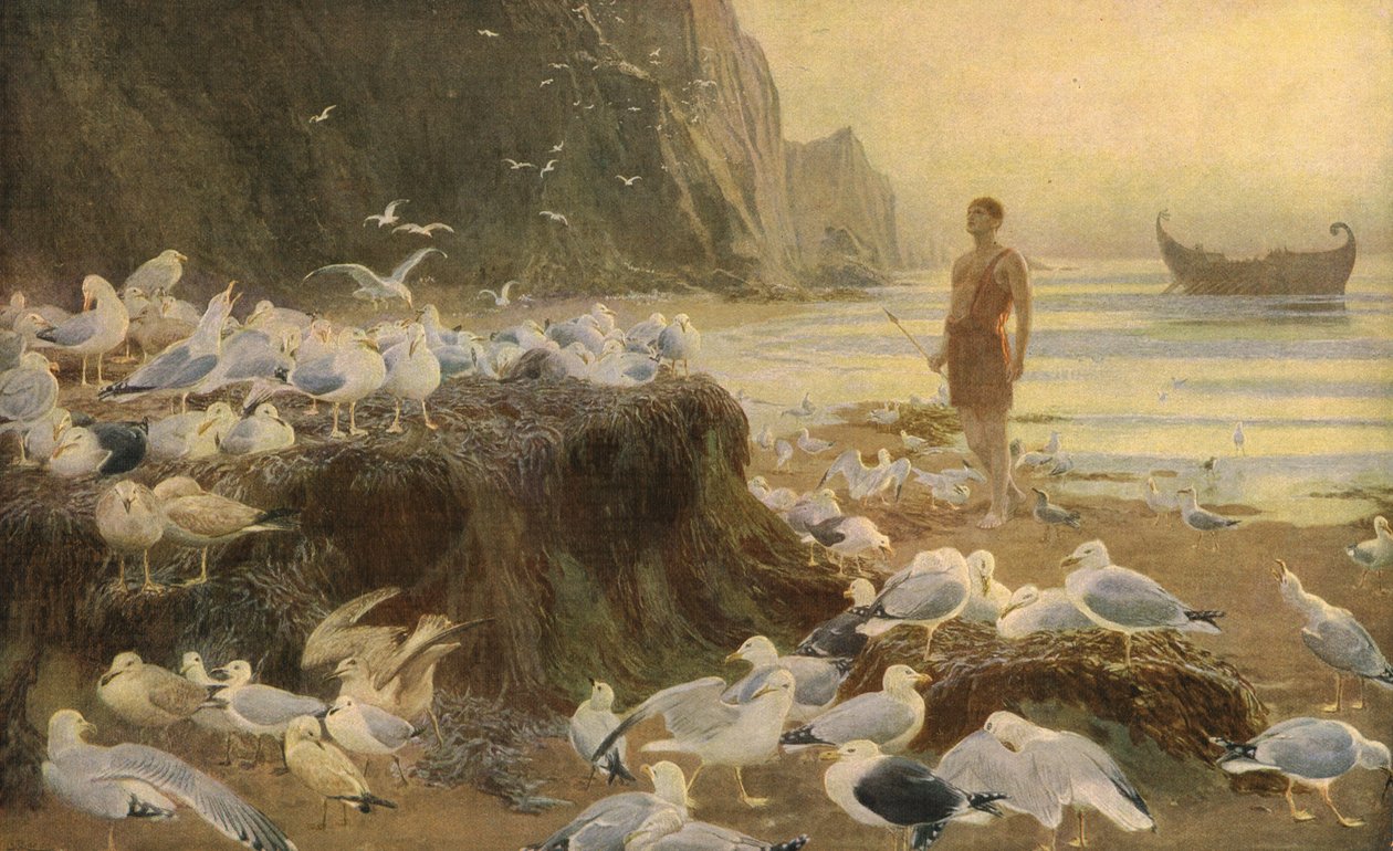 Wędrowiec Starego Świata, 1887, c1930. autorstwa Briton Riviere