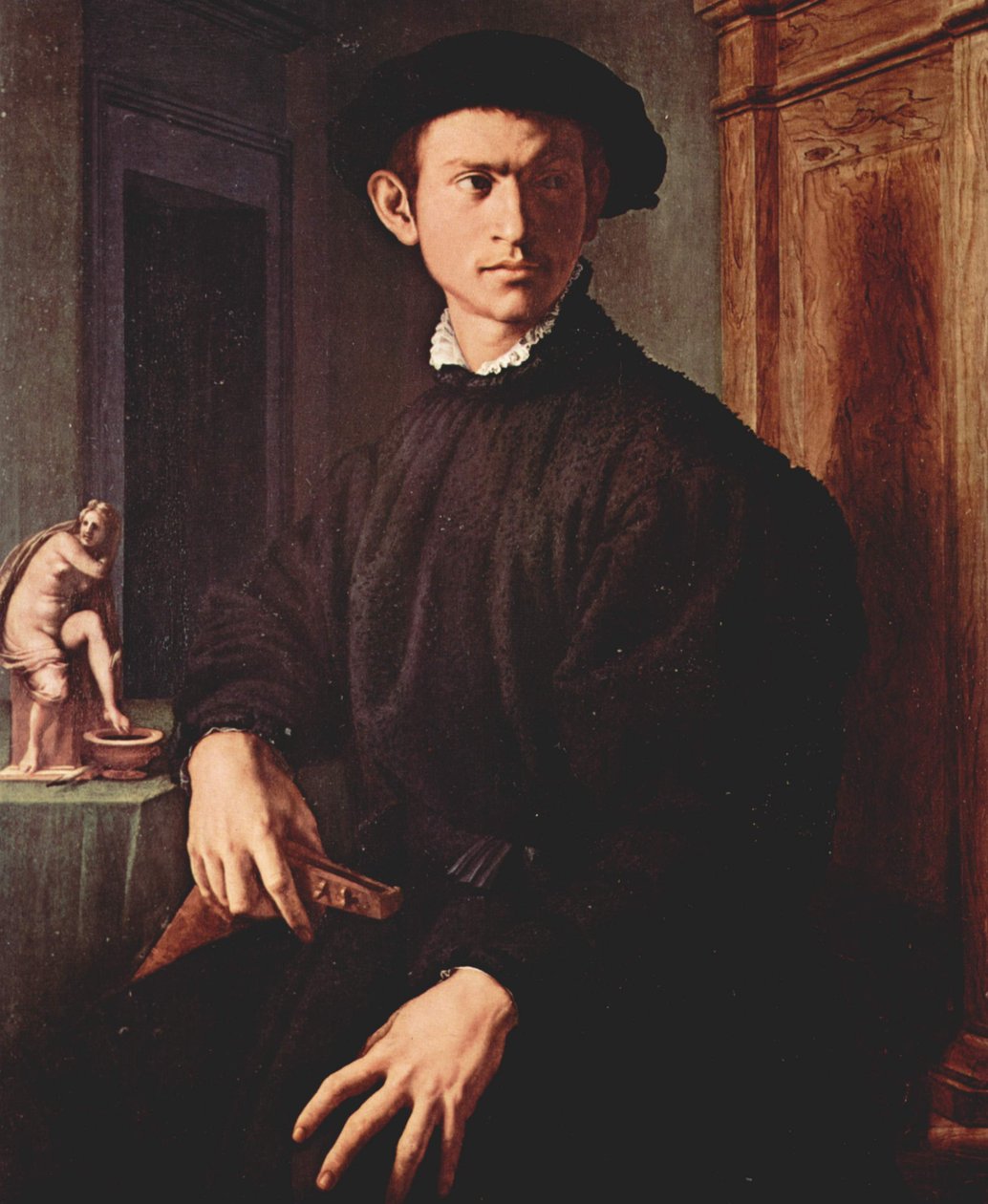 Portret młodego mężczyzny z lutnią autorstwa Agnolo Bronzino