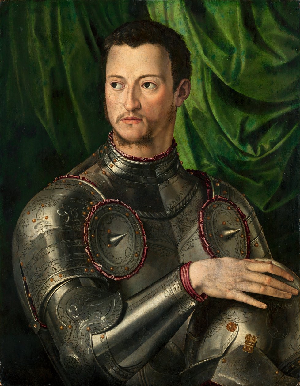 Kosma I Medyceusz w zbroi autorstwa Bronzino