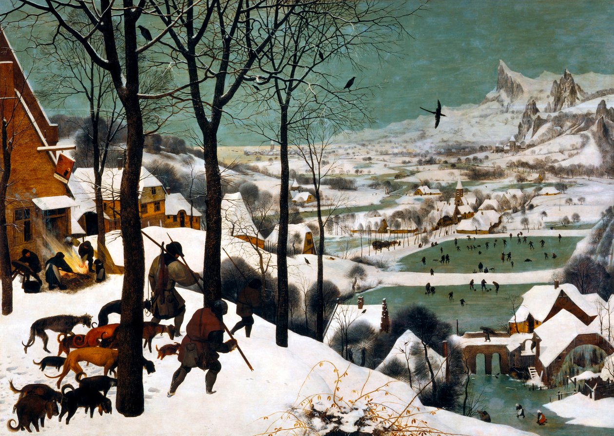 Łowcy w śnieżnej zimie, 1565 autorstwa Bruegel