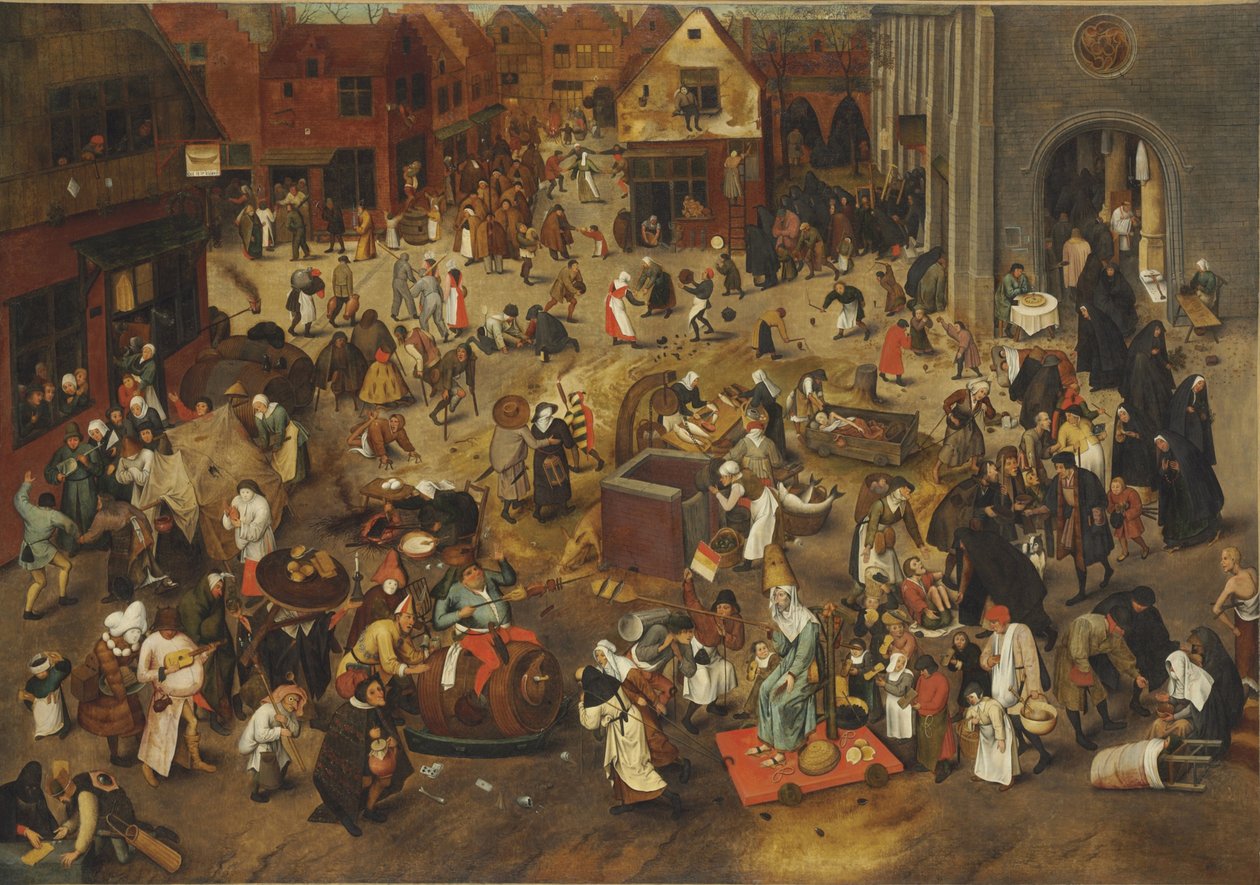 Walka między karnawałem a postem autorstwa Bruegel