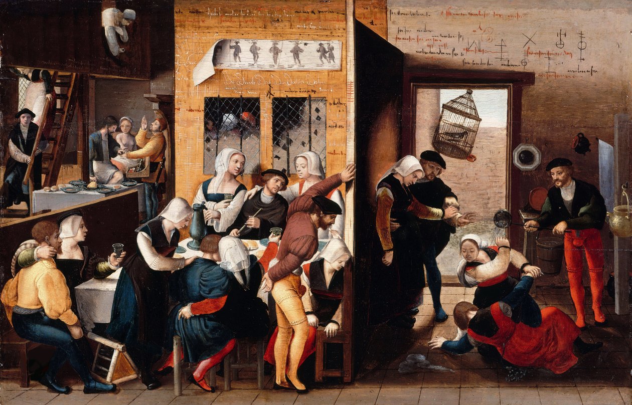 Scena burdel, 1537 autorstwa Brunswick Monogrammist
