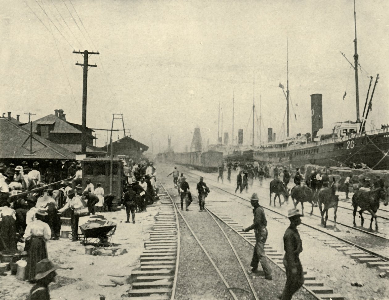 Więźniowie zwolnieni, wojna hiszpańsko-amerykańska, czerwiec 1898, 1899. autorstwa Burr McIntosh