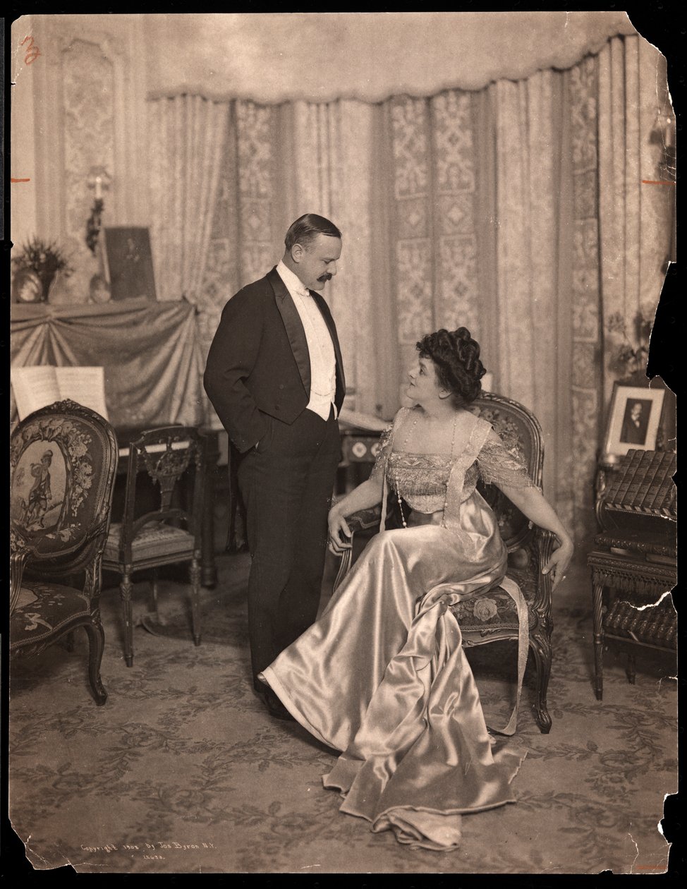 Pan i pani George Gould, 1908 (srebrny odbitka żelatynowa) autorstwa Byron Company