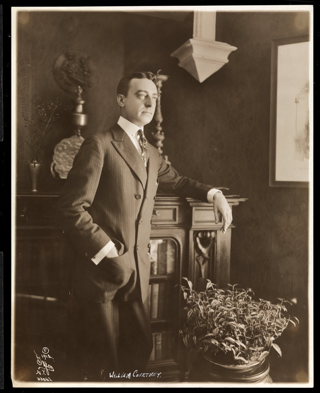 William Courtney, c.1914 (srebrny odcisk żelatynowy) autorstwa Byron Company