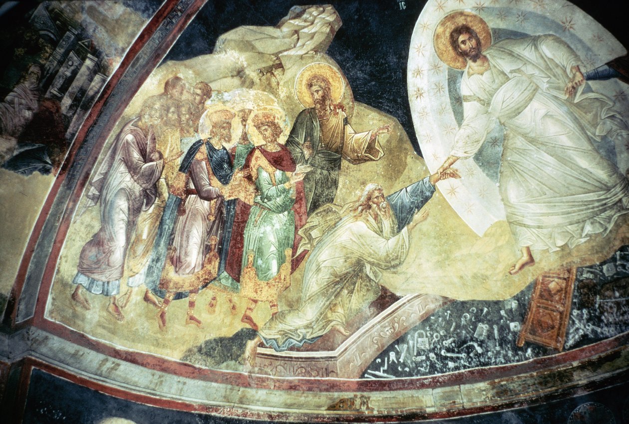 Anastaza w sklepieniu apsydy Pareklesa, 1310-20 autorstwa Byzantine