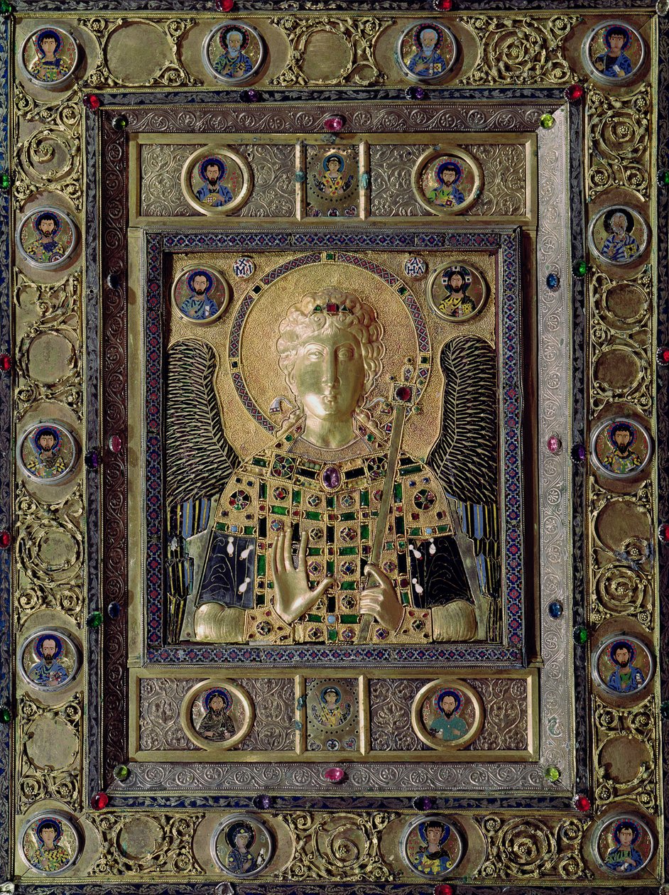 Ikona przedstawiająca Archanioła Michała, XI-XII w. (złoto i srebro inkrustowane kamieniami szlachetnymi) autorstwa Byzantine