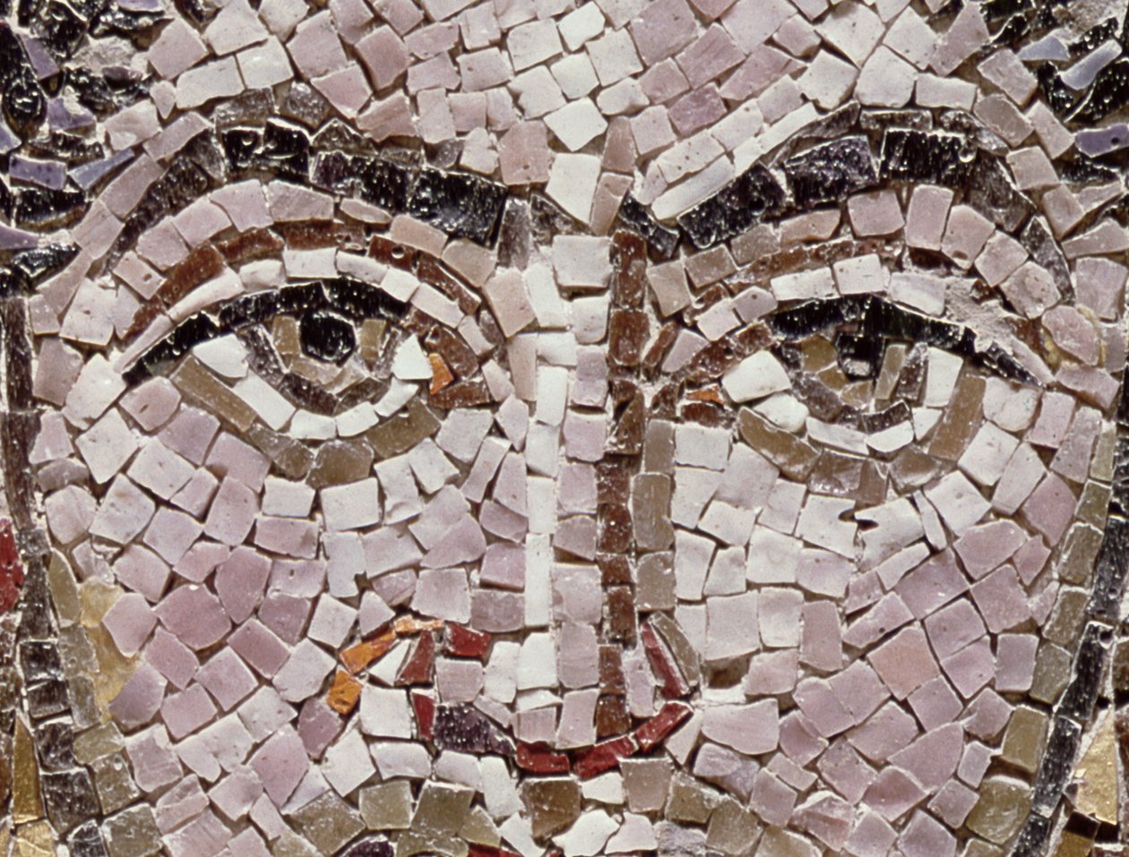 Cesarz Justynian I (483-565) ok. 547 ne (mozaika) (detal 140283) autorstwa Byzantine School