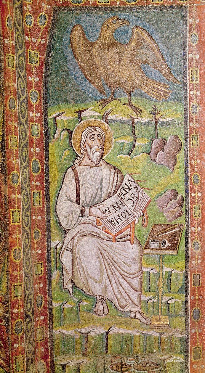 Św. Jan Ewangelista (mozaika) autorstwa Byzantine School