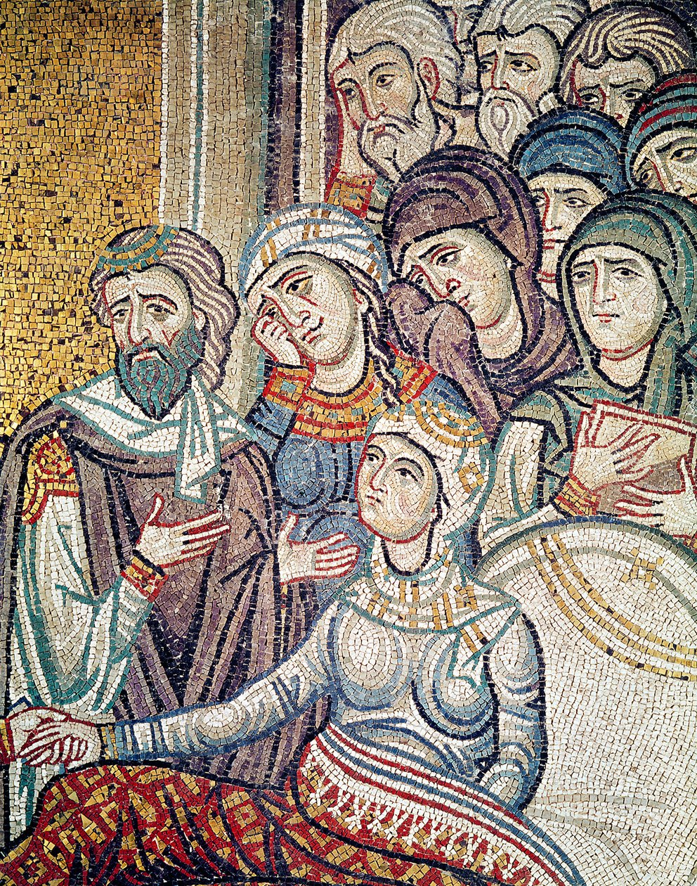 Wychowanie córki Jaira (mozaika) (szczegół) autorstwa Byzantine School