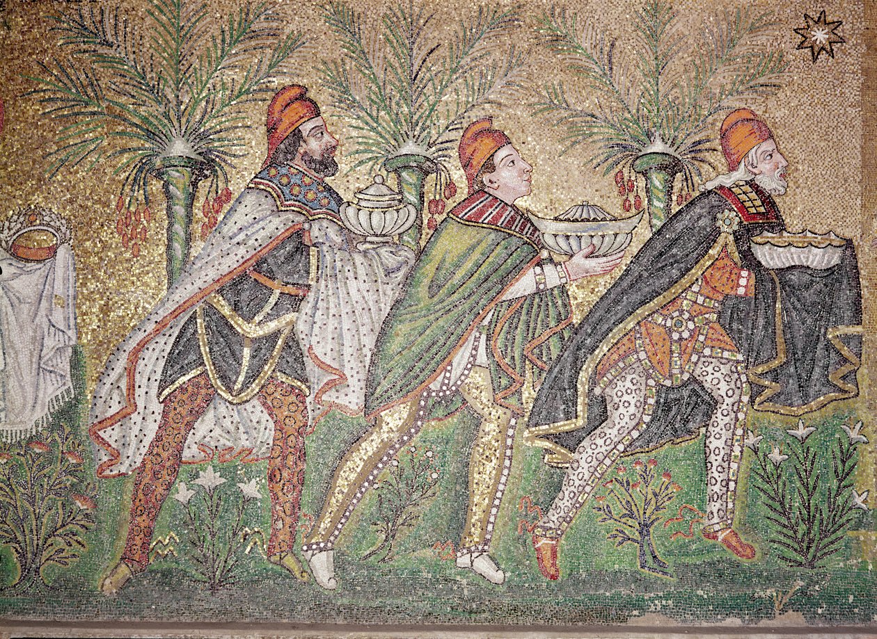 Trzej Królowie (mozaika) (zob. też 156997) autorstwa Byzantine School