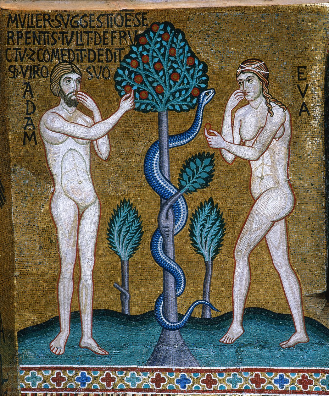 Adama i Ewy. Jesień, 1140-1170 . autorstwa Byzantine Master.