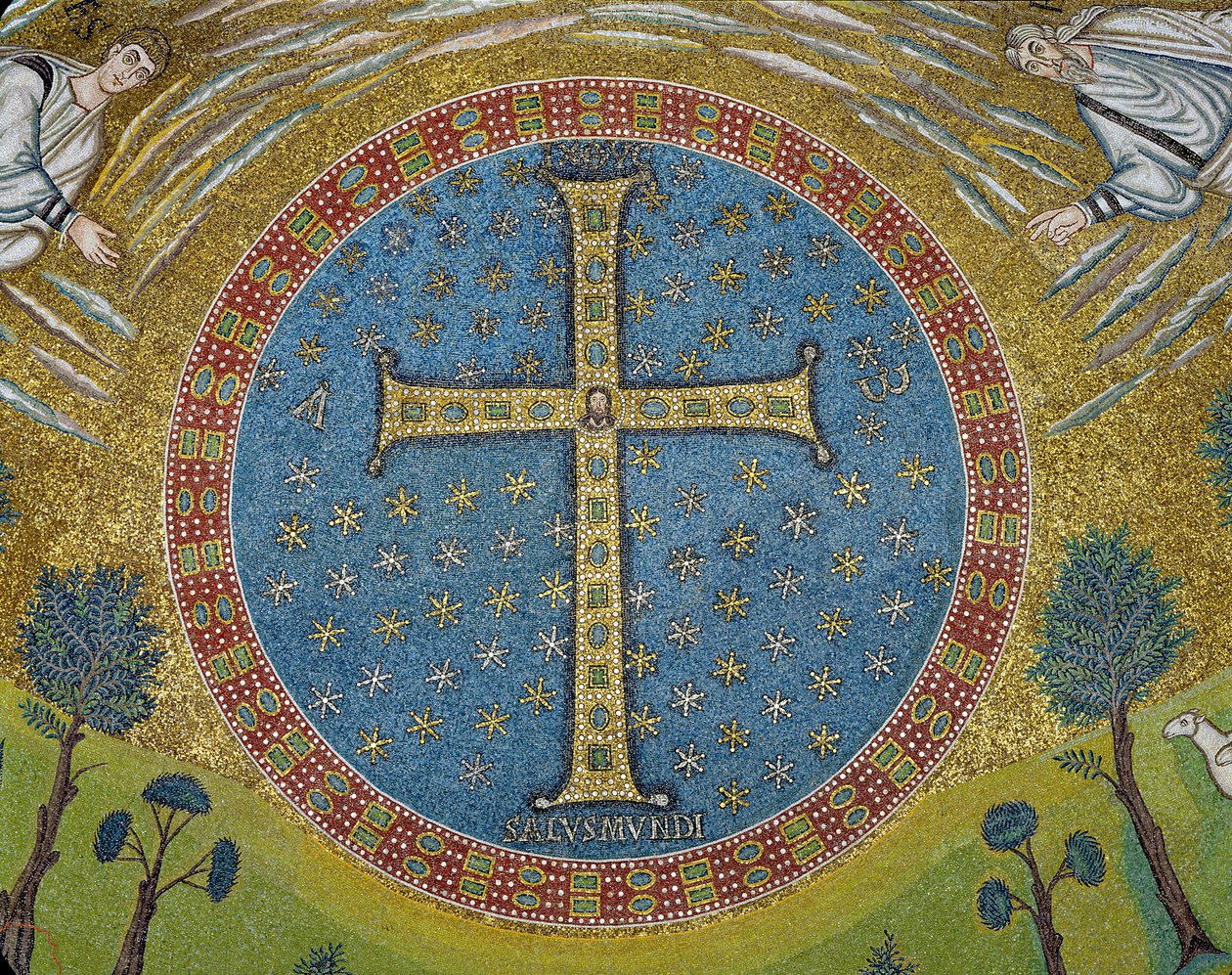 Crux gemmata (mozaika) autorstwa Byzantine School
