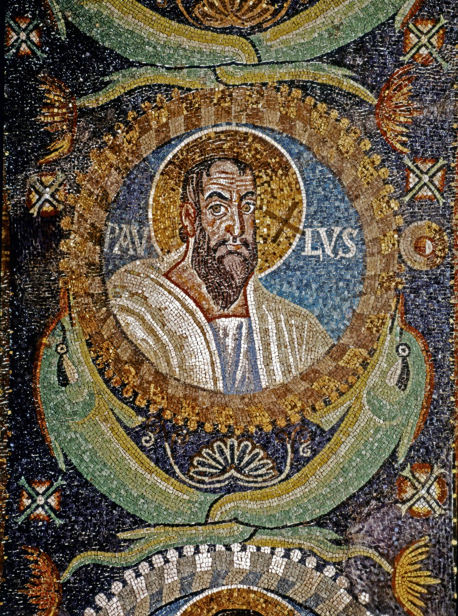 PAULUS: Mozaika bizantyjska, VI wiek (mozaika) autorstwa Byzantine School
