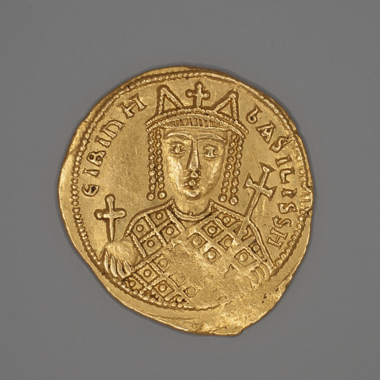 Solidus cesarzowej Ireny, 797-802 (złoto) autorstwa Byzantine School