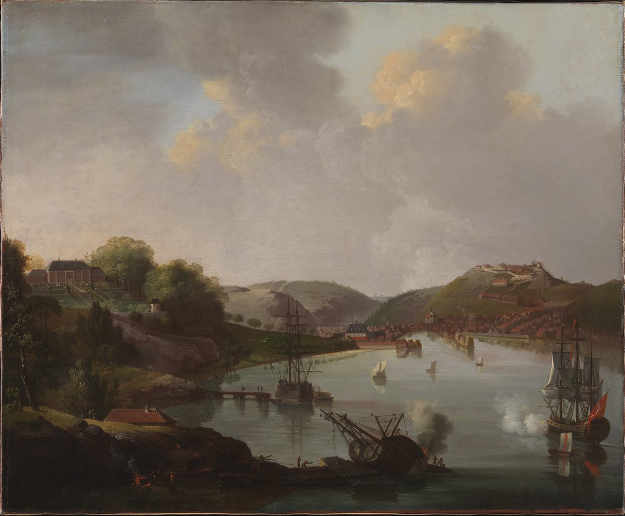 Widok Frederikshalda w Norwegii autorstwa C.A. Lorentzen