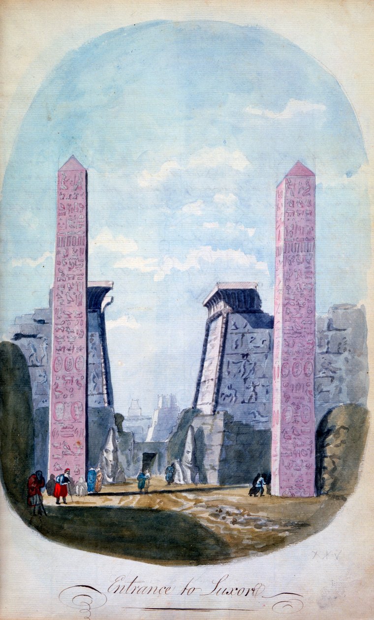 „Wejście do Luksoru”, Egipt, XIX w. autorstwa CH Smith