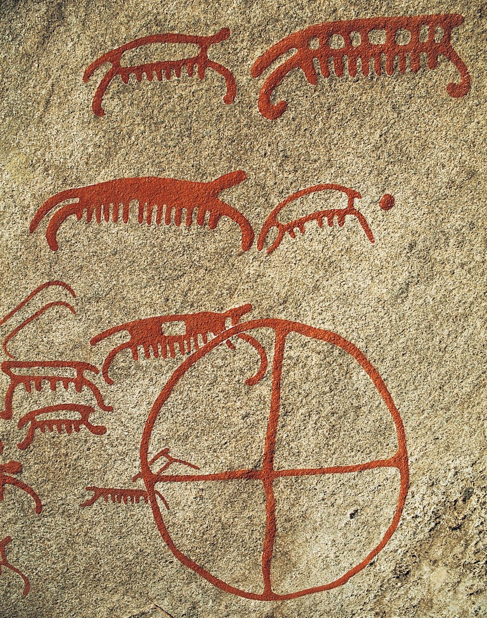 Rzeźby naskalne Vitlycke, Tanum, Szwecja. autorstwa J.B. and Brown J. Rowbotham