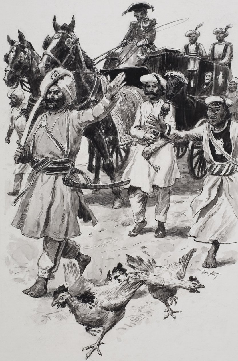 Kompania Wschodnioindyjska (gwasz na papierze) autorstwa C.L. Doughty