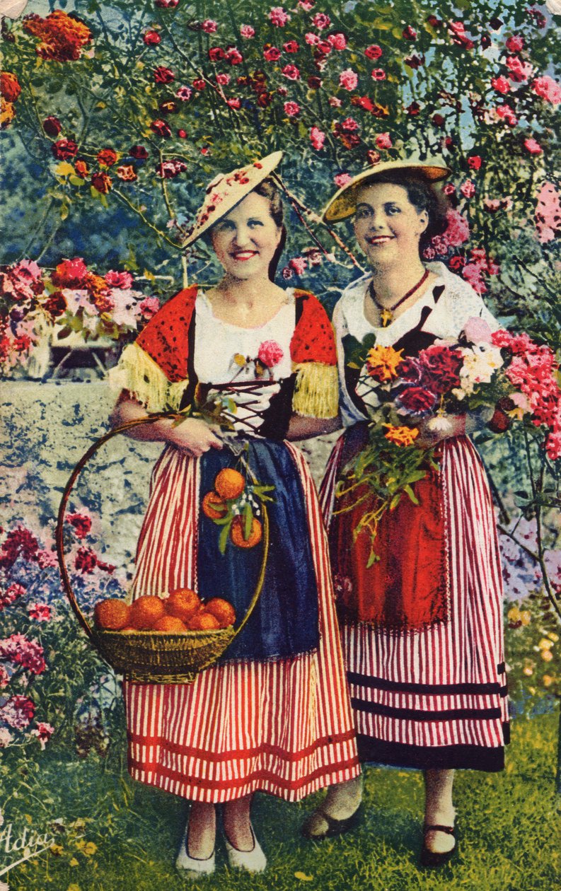 Niçoises na wsi, Lazurowe Wybrzeże, 1939. autorstwa C.T. Howard