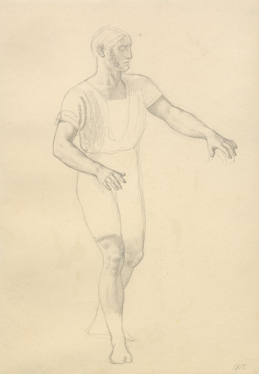 Śmierć Baldera - studium dla Hødur. autorstwa Christoffer Wilhelm Eckersberg