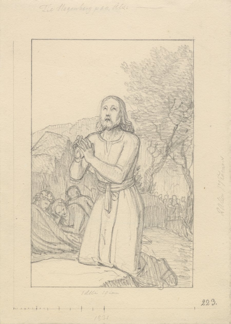 Chrystus w Getsemani. autorstwa Christoffer Wilhelm Eckersberg
