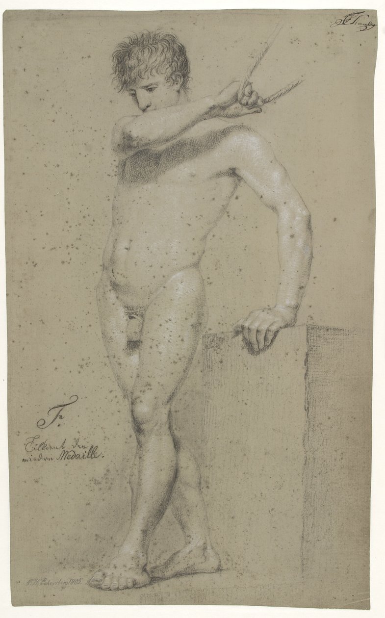Model męski stojący, profil lewy autorstwa Christoffer Wilhelm Eckersberg