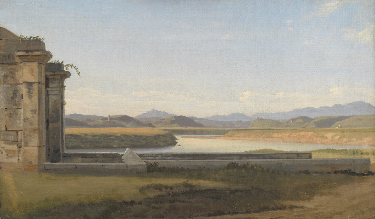 Widok z Fontana Acetosa, Rzym autorstwa Christoffer Wilhelm Eckersberg