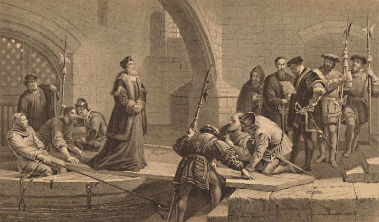 „Cranmer u Bramy Zdrajcy”, 1886 autorstwa CW Sharpe