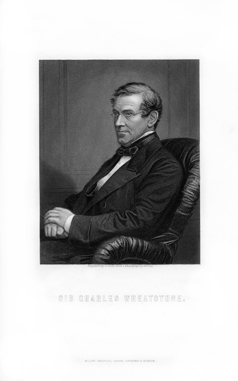 Sir Charles Wheatstone, brytyjski wynalazca, 1899. autorstwa C. Cook