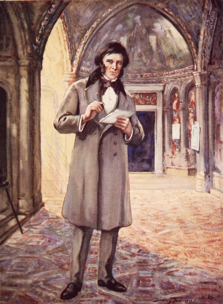 John Ruskin w Wenecji (litografia kolorowa) autorstwa C. Dudley Tennant