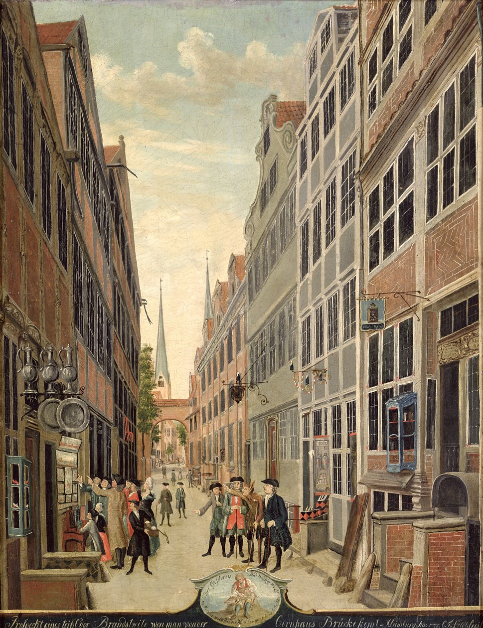 Brandstweite w Hamburgu, 1775 autorstwa C. F. Feldt