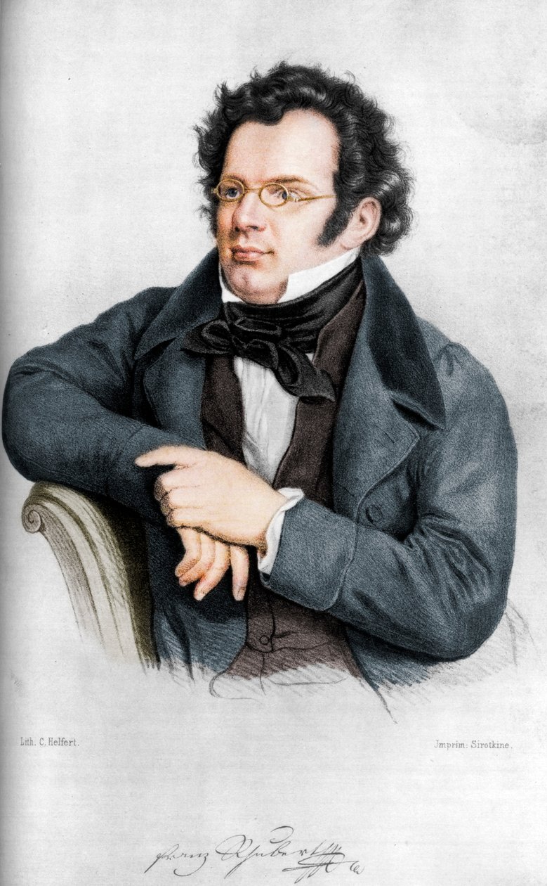 Franz Peter Schubert 1797-1828, austriacki kompozytor autorstwa C Helfert