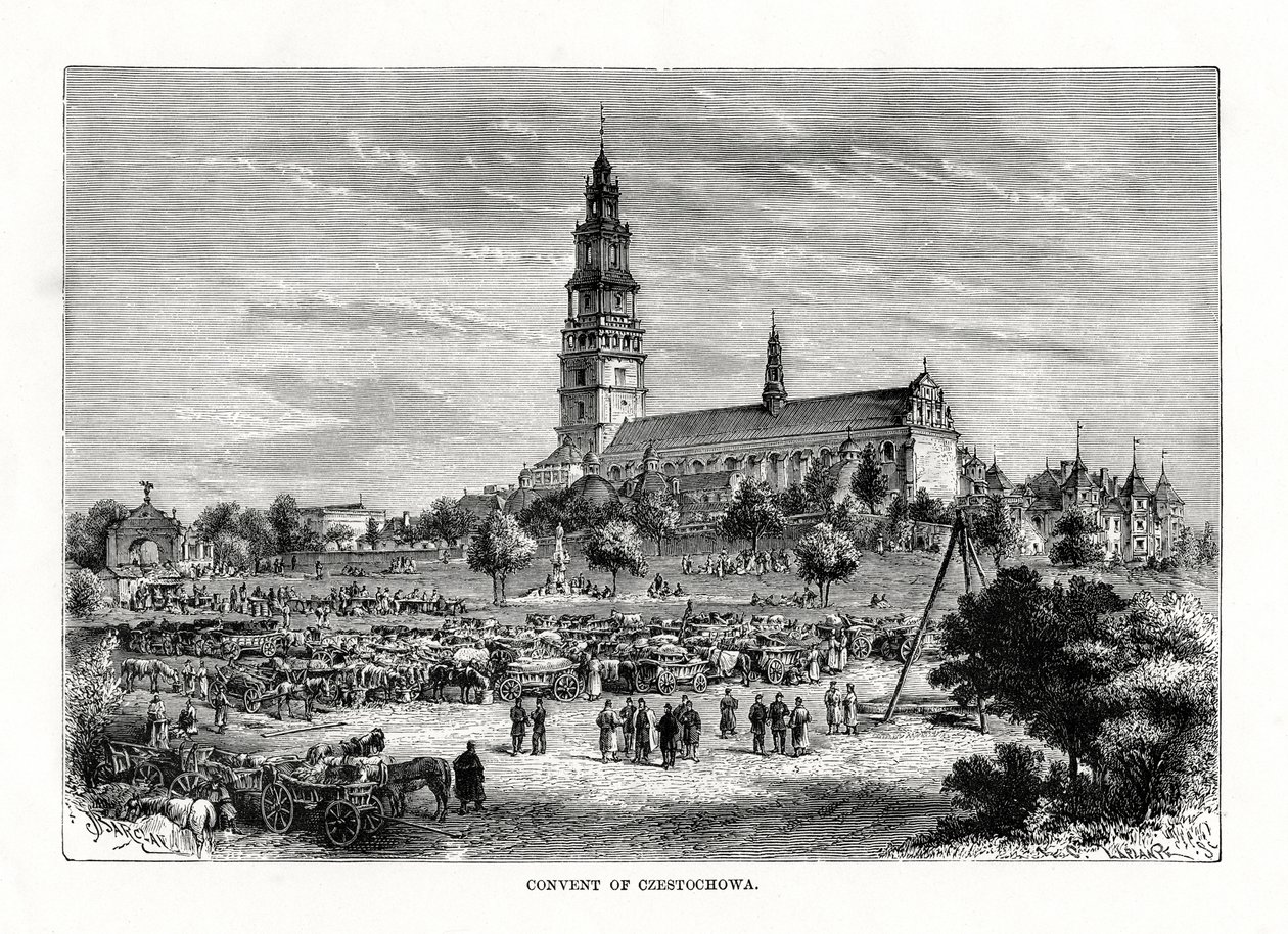 Klasztor Częstochowski, Polska, 1879 autorstwa C. Laplante