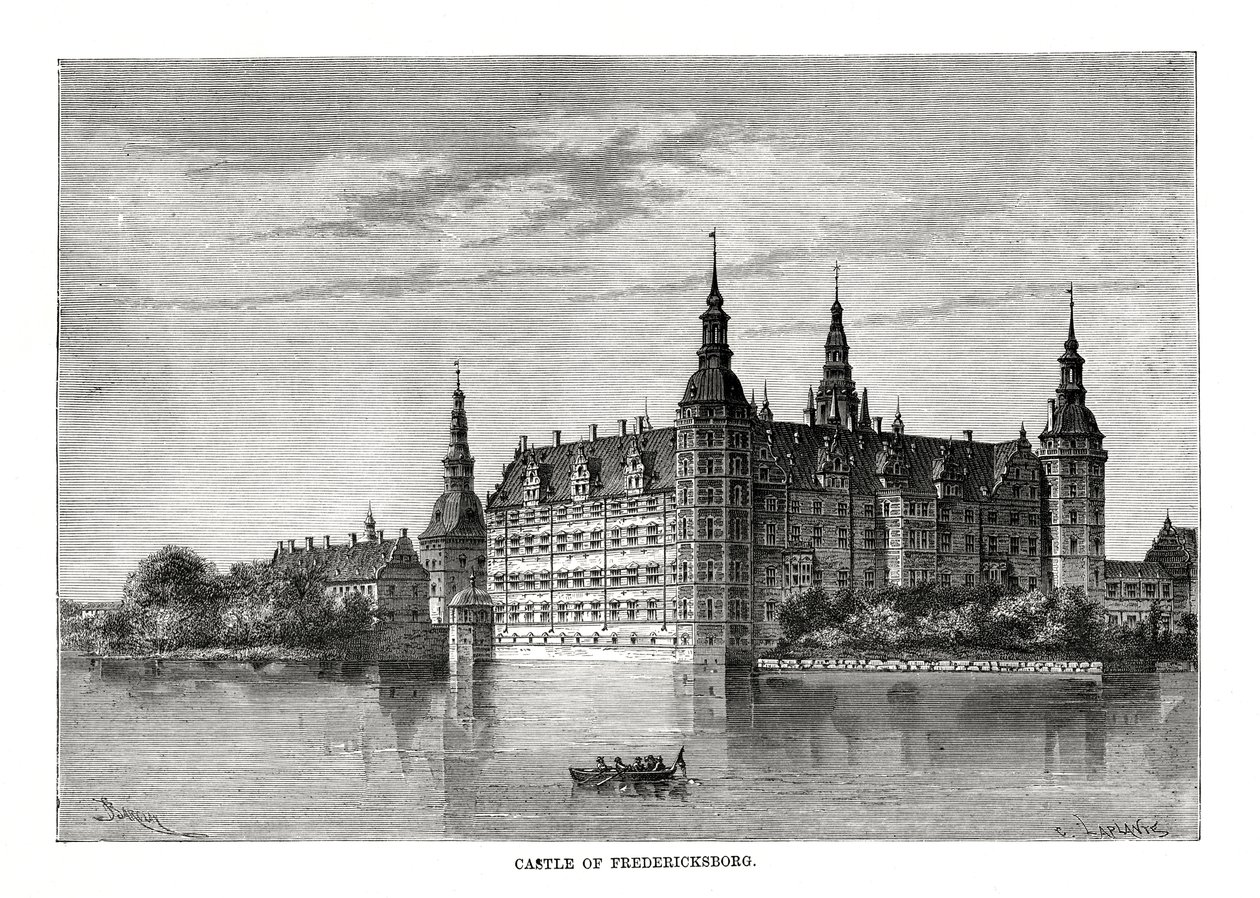 Zamek Frederiksborg, Kopenhaga, Dania, 1879 autorstwa C. Laplante
