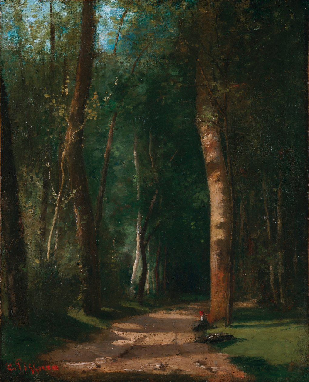 Aleja w lesie autorstwa Camille Jacob Pissarro