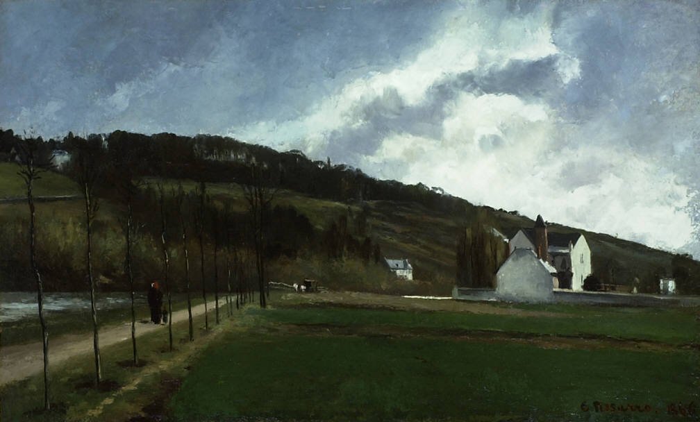 Brzegi Marny zimą autorstwa Camille Jacob Pissarro