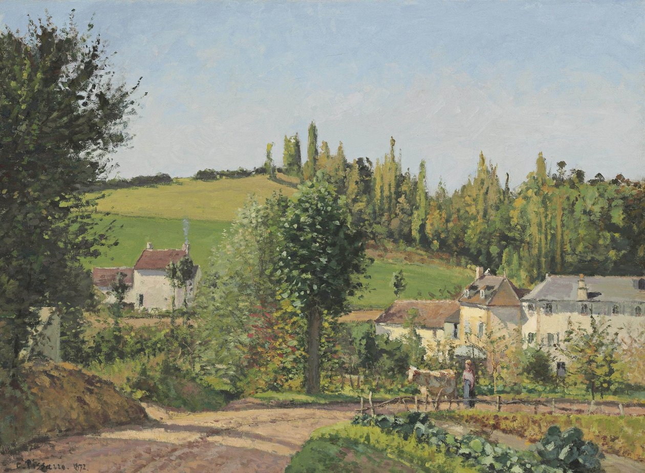 Hamlet koło Pontoise autorstwa Camille Jacob Pissarro