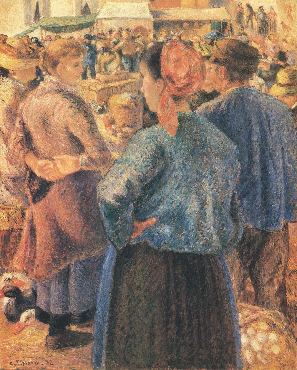 Targ drobiu, Pontoise autorstwa Camille Jacob Pissarro