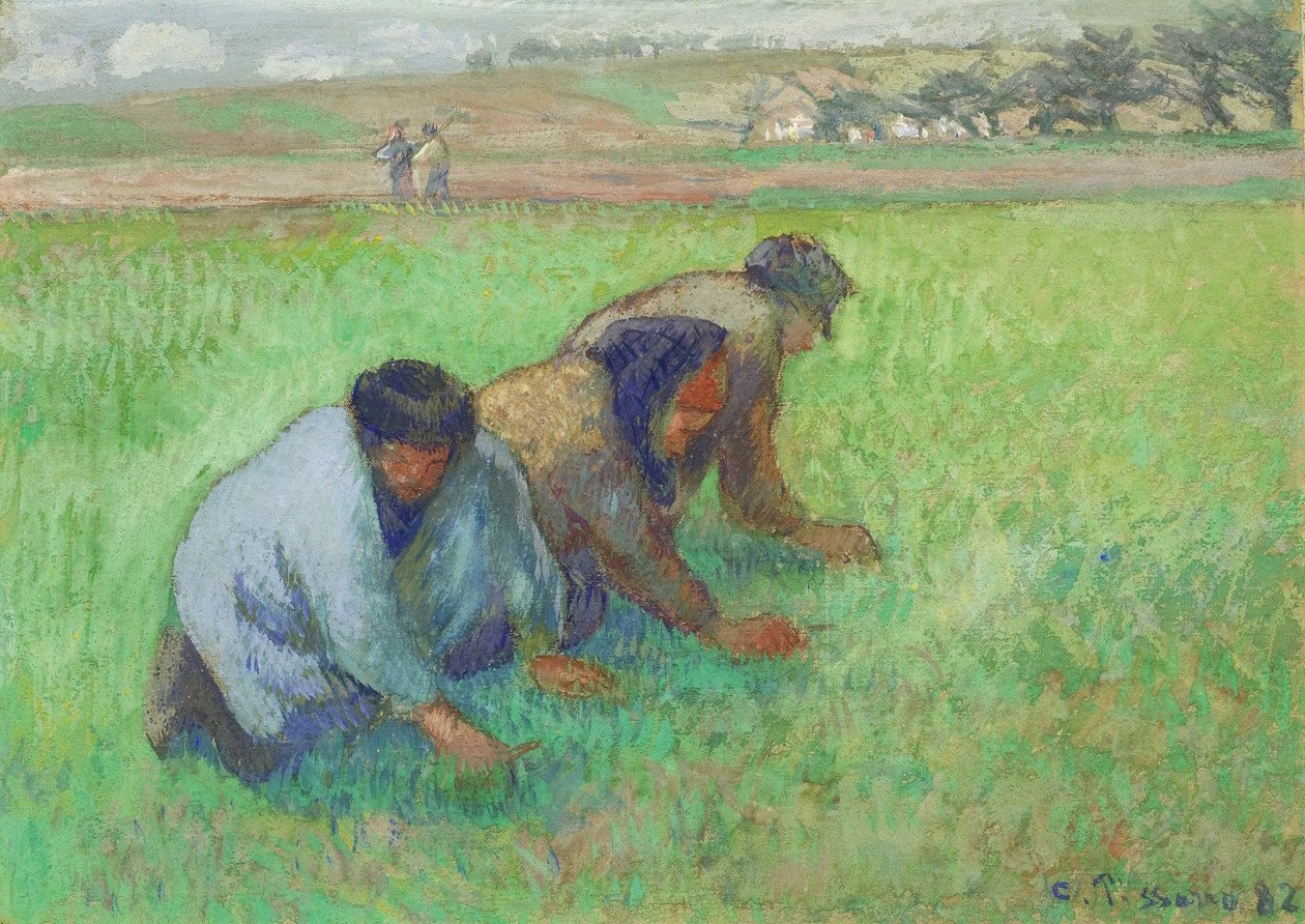 Chwastownicy autorstwa Camille Jacob Pissarro